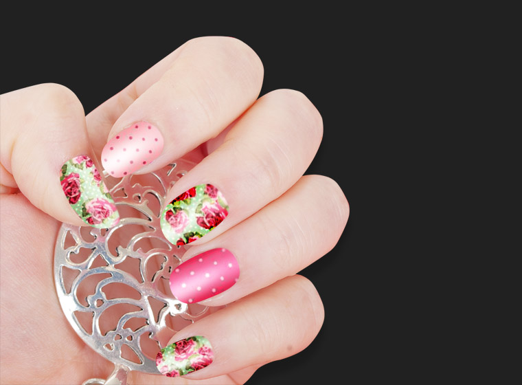 nail stickers with cute and young design